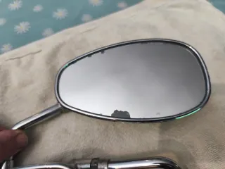 Espejos retrovisores cromados para moto