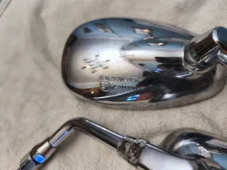 Espejos retrovisores cromados para moto