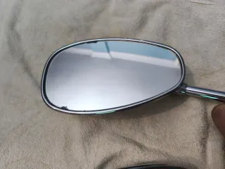 Espejos retrovisores cromados para moto