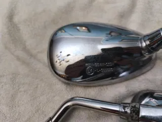 Espejos retrovisores cromados para moto