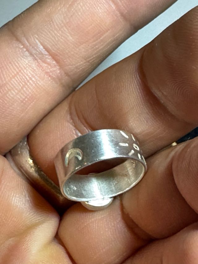 Anello in Argento Fatto a Mano con Pietra Rossa