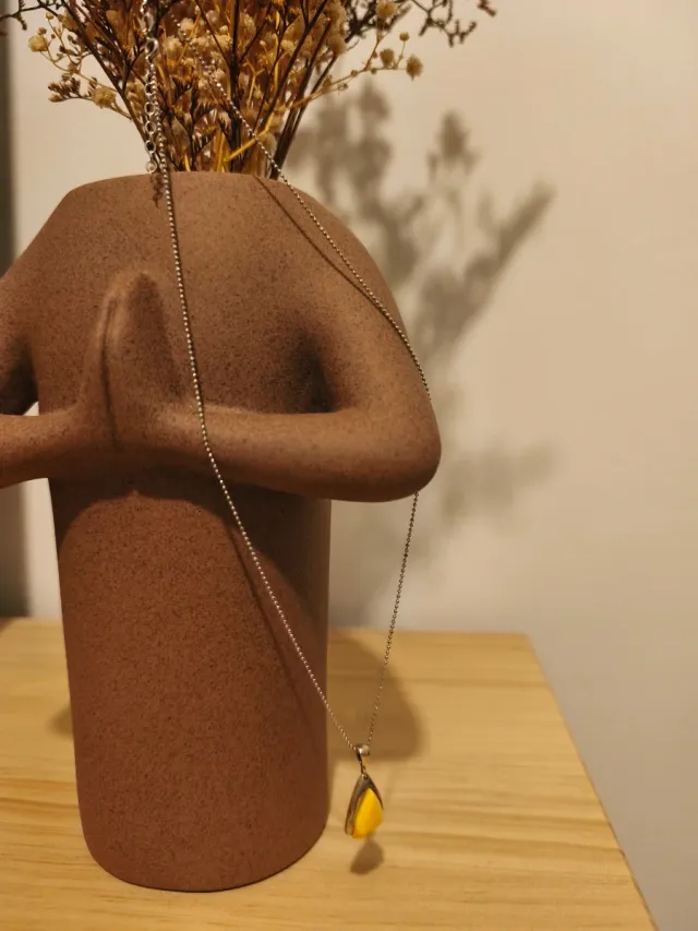 Colgante Plata y Ámbar