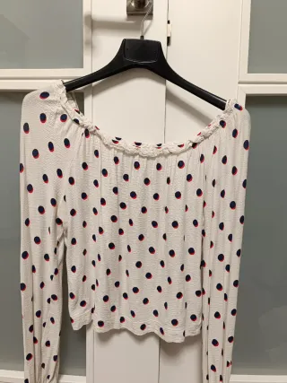 Blusa manga larga lunares
