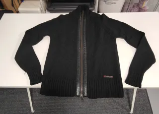 Jersey punto Decoy negro cremallera