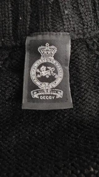 Jersey punto Decoy negro cremallera