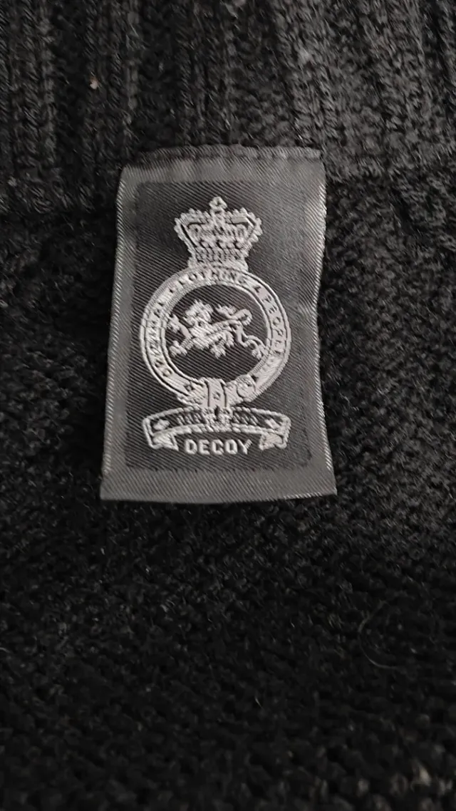 Jersey punto Decoy negro cremallera