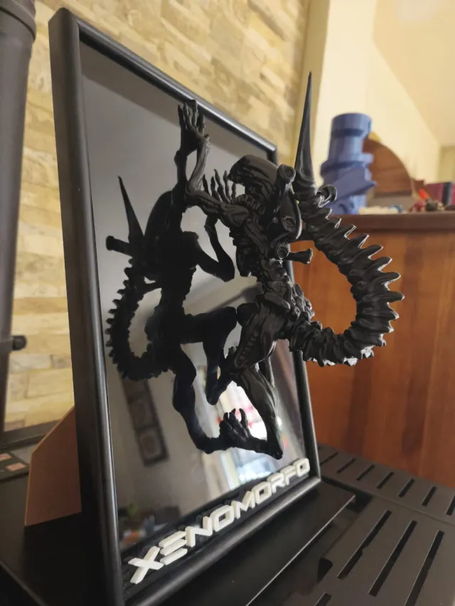 Cuadro Xenomorfo Alien impreso 3D 