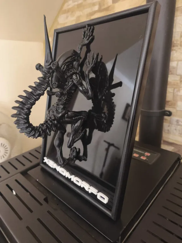 Cuadro Xenomorfo Alien impreso 3D 