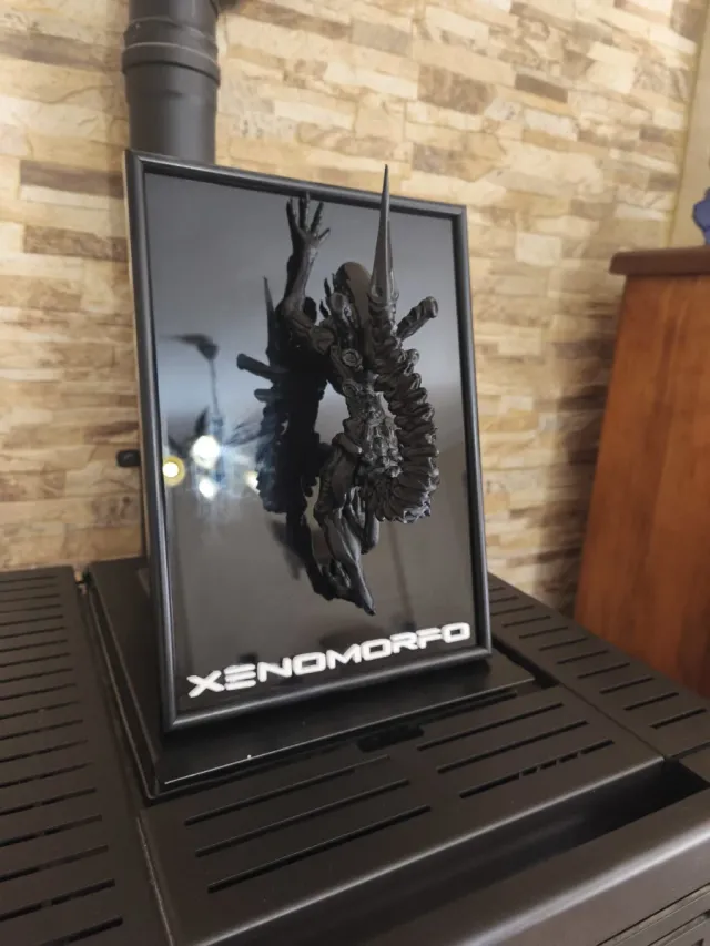 Cuadro Xenomorfo Alien impreso 3D 