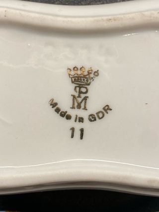 Scatolina porcellana vintage GDR fiori