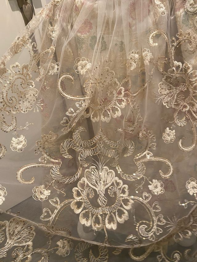 Traje Fallera Niña Rosa y Crema