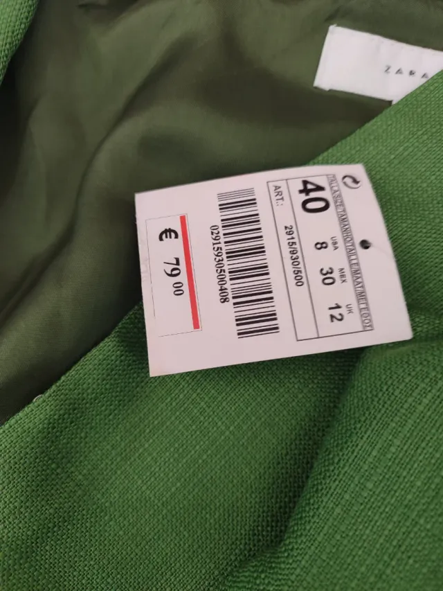 Zara Chaqueta Verde Talla 40