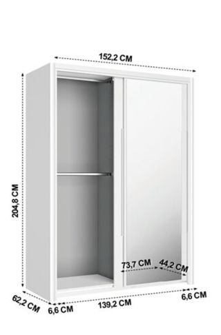 Armadio CYRUS con ante scorrevoli a specchio