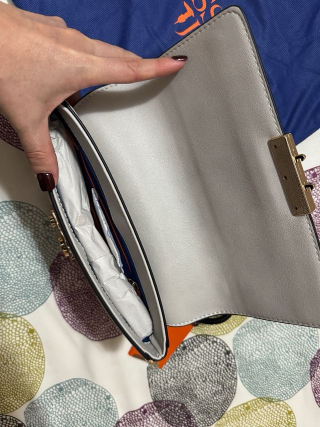 Bolso Trussardi Jeans Gris y Rojo