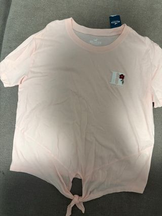 Camiseta Hollister Rosa Talla xs