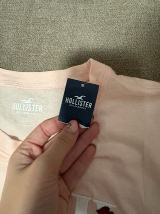 Camiseta Hollister Rosa Talla xs