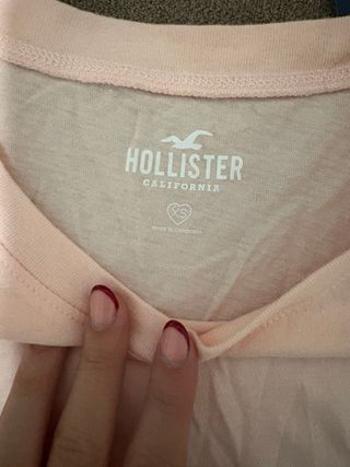 Camiseta Hollister Rosa Talla xs