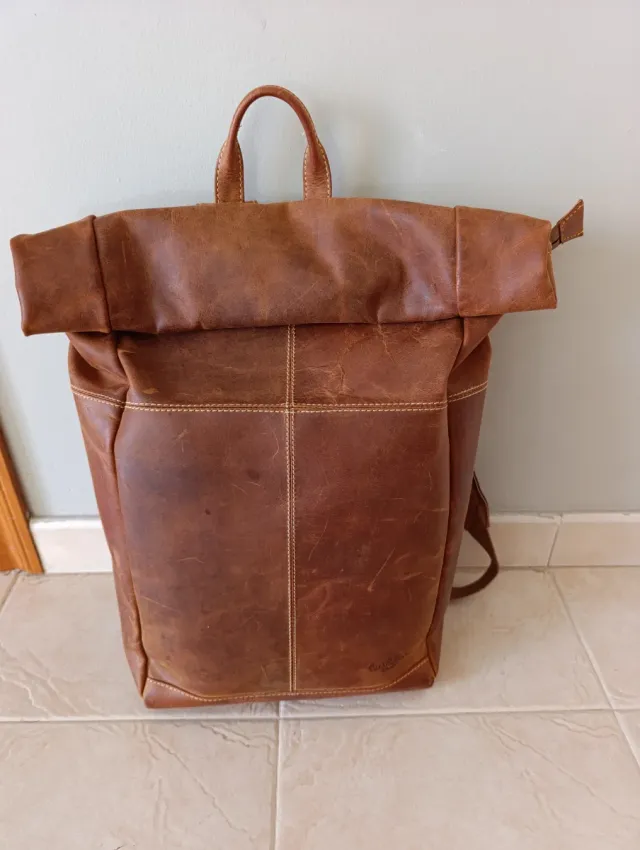 Gusti Cuero Mochila Piel Marrón Vintage