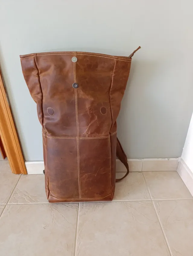 Gusti Cuero Mochila Piel Marrón Vintage