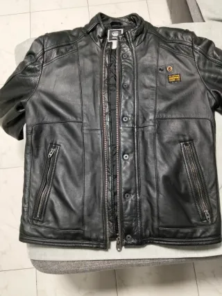 Cazadora Piel G-Star RAW Negra
