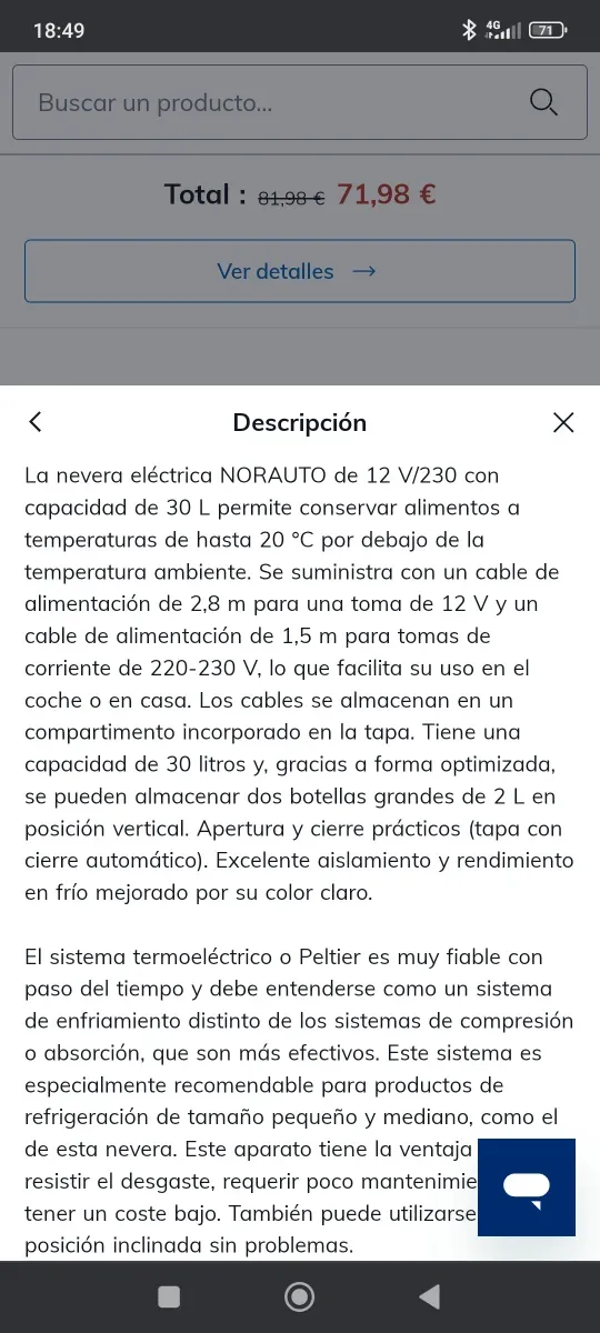 Nevera Portátil 12V