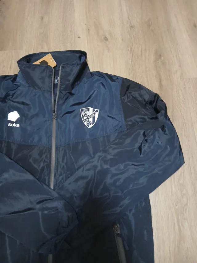 Chubasquero SD Huesca Talla L Azul Marino