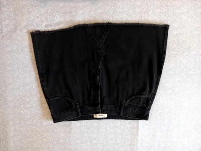 Falda vaquera negra Mango T. L