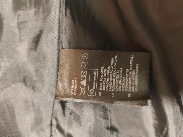 Abrigo paño H&M negro