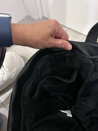 Mochila cuero de poliuretano negra