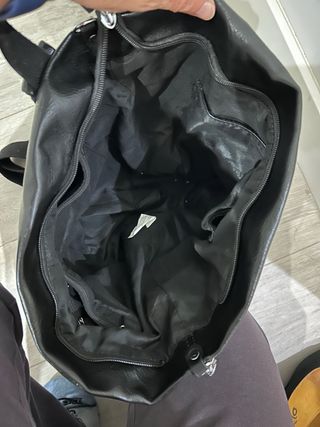 Mochila cuero de poliuretano negra