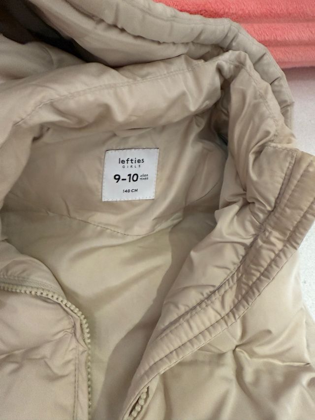 Chaleco acolchado niña beige 9-10 años