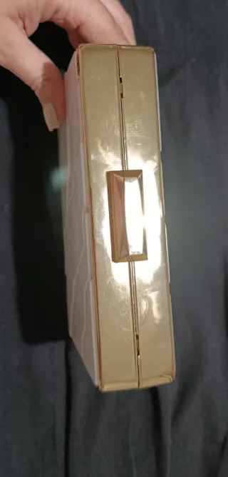 Bolso de mano fiesta blanco y dorado