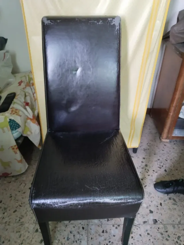 Lote 6 Sillas Piel para Retapizar bengué