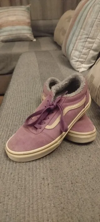 Tenis Vans rosas con forro interior