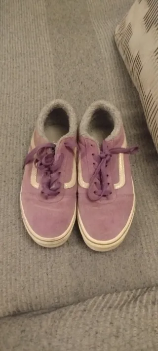 Tenis Vans rosas con forro interior