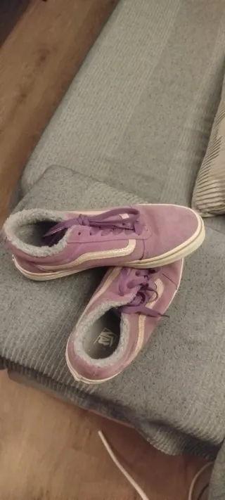 Tenis Vans rosas con forro interior