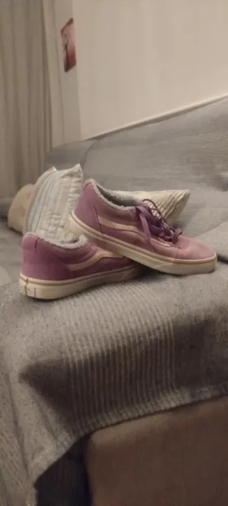 Tenis Vans rosas con forro interior