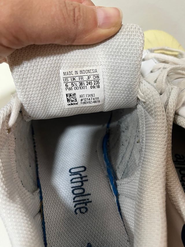 Adidas Superstar 38 2/3 listas azuis