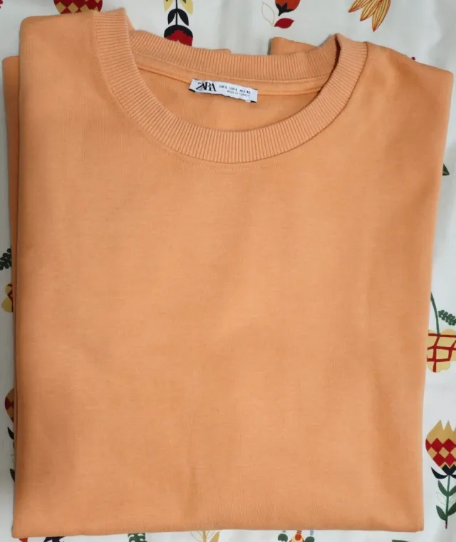 Camiseta/Sudadera Zara Naranja Talla L