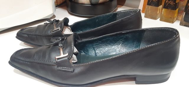 Zapatos señora planos piel negros