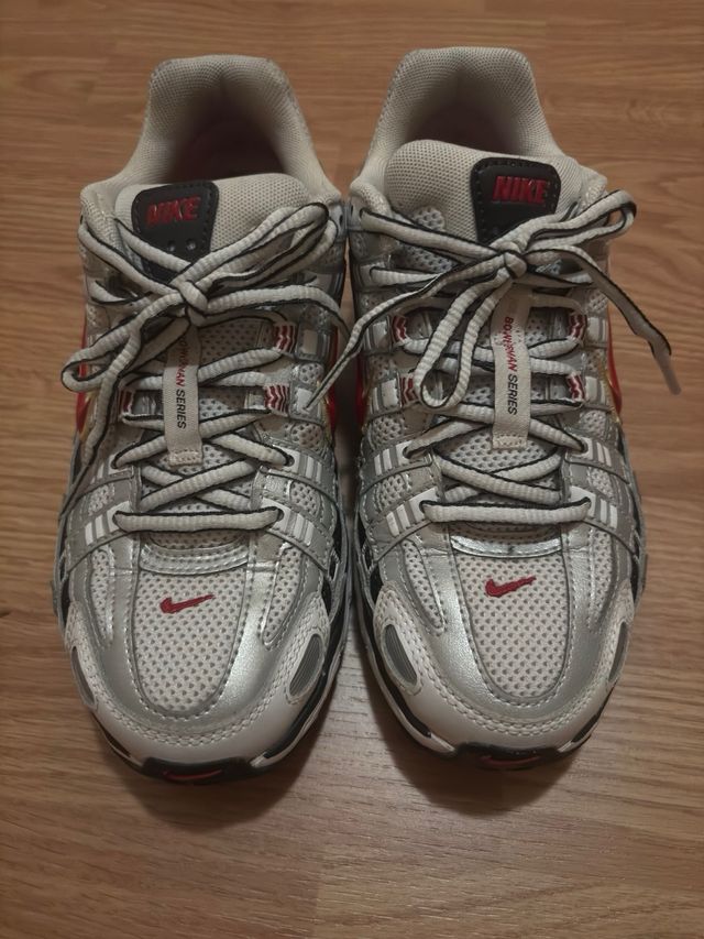 Nike P6000 Mujer Plata Rojo