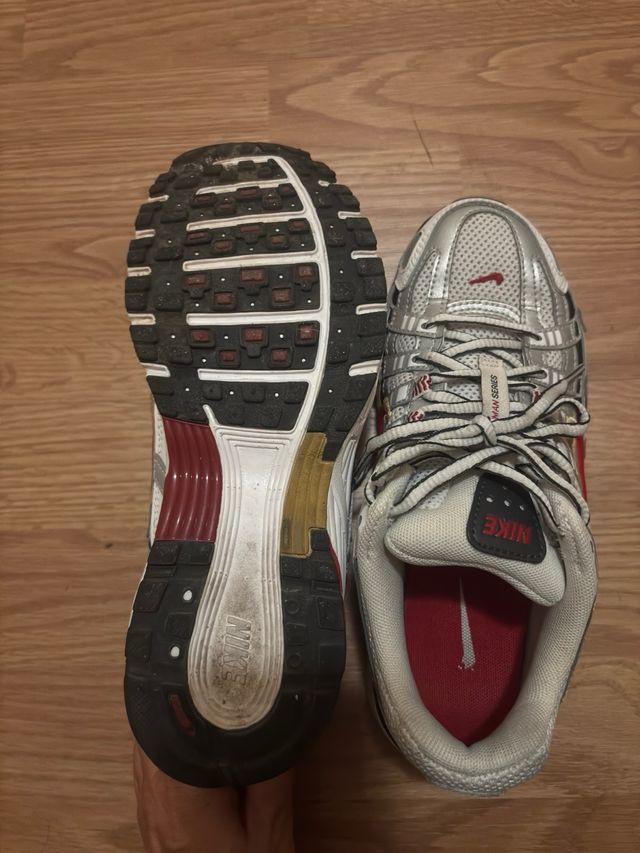 Nike P6000 Mujer Plata Rojo