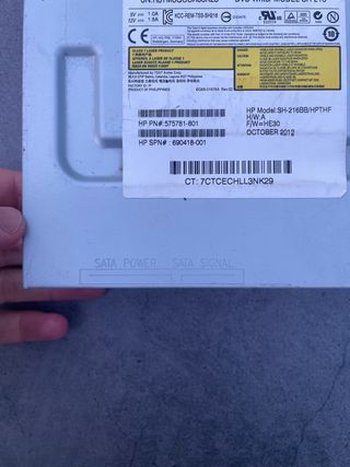 Grabadora DVD Interna HP SH-216BB