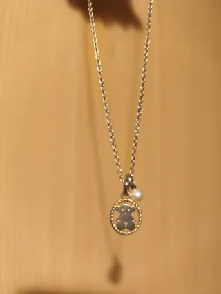 Colgante Tous Oso Plata Ley y Perla