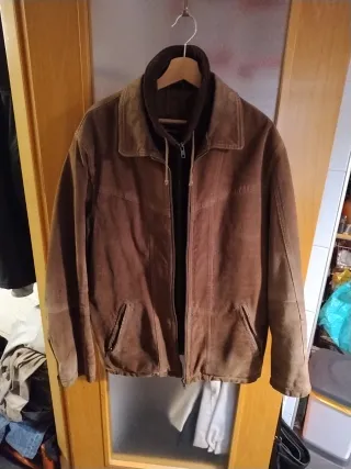 Cazadora Piel Marrón Talla 50 L