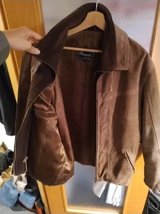 Cazadora Piel Marrón Talla 50 L