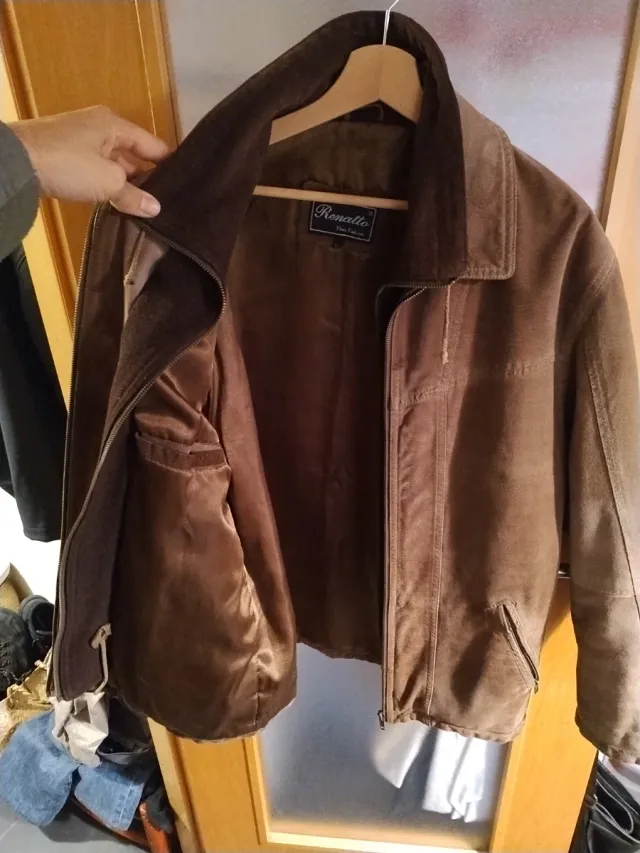 Cazadora Piel Marrón Talla 50 L