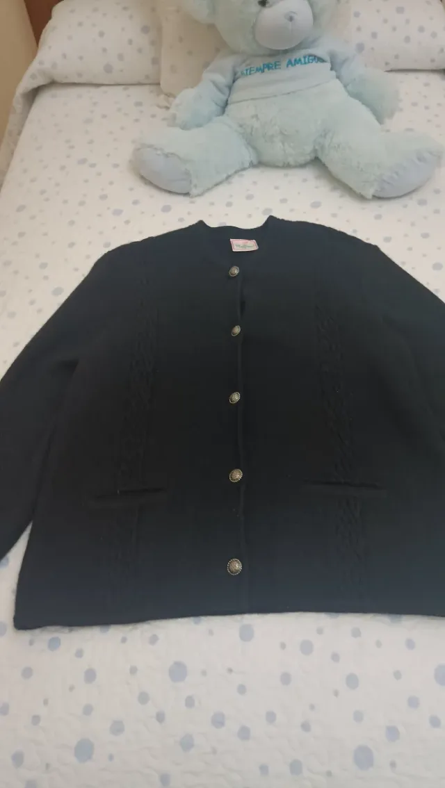 Cárdigan de lana negro