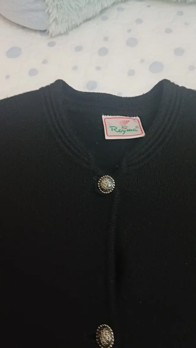 Cárdigan de lana negro