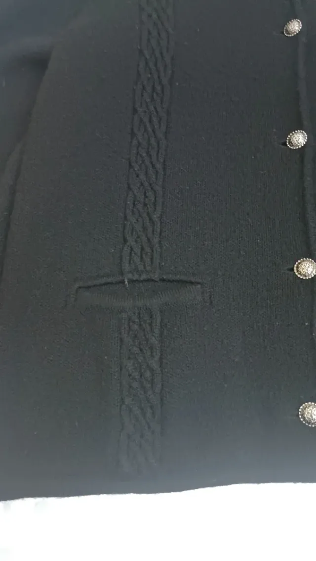 Cárdigan de lana negro